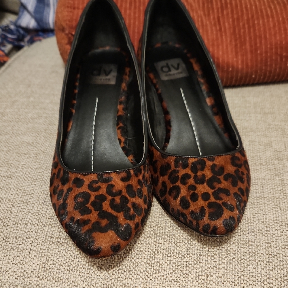 Dolce Vita Brown Leopard Print Heels - Picture 4 of 6